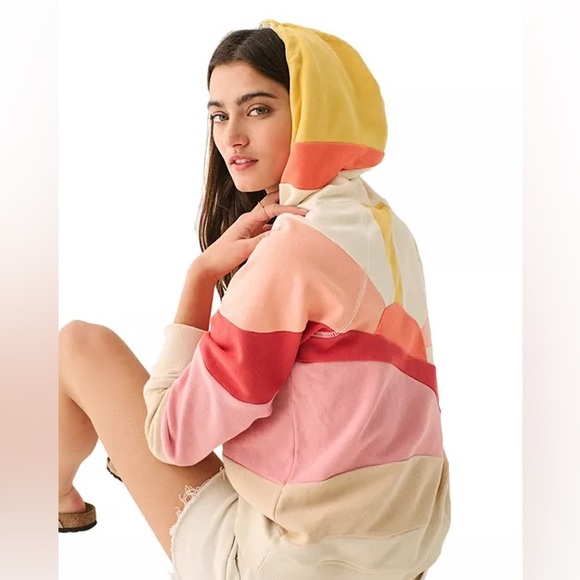 Faherty Soleil Cotton Hoodie in Canyon Lands - Size Small - Picture 2 of 6